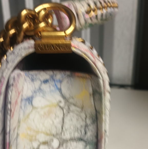 Chanel Multi Color Snakeskin Boy Bag - Picture 9 of 15